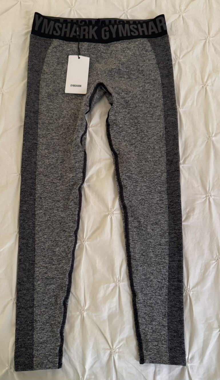 Gymshark Flex Low Rise Leggings Charcoal Marl Colorway Womens Small NWT